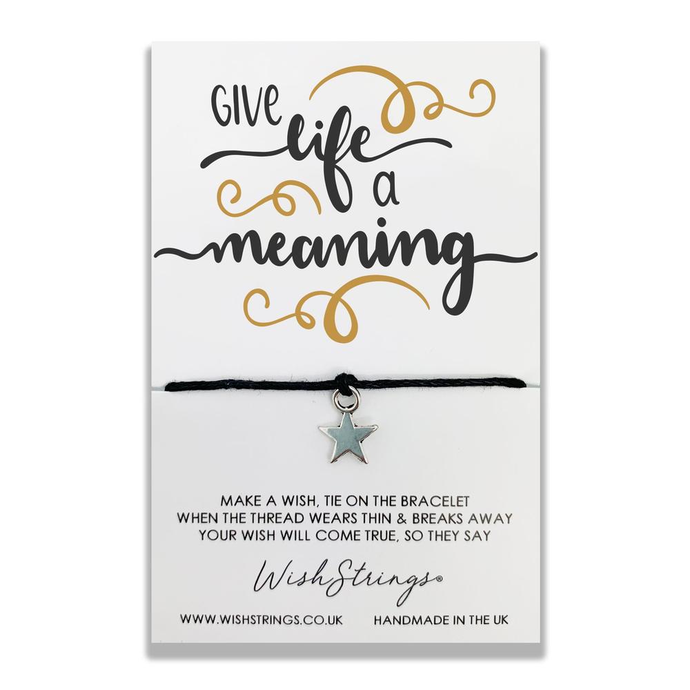 Give Life A Meaning Wish String Bracelet With Lucky Charm Gifts